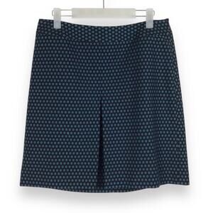 LOFT Side Zip Black & Blue Short Straight Skirt size 6